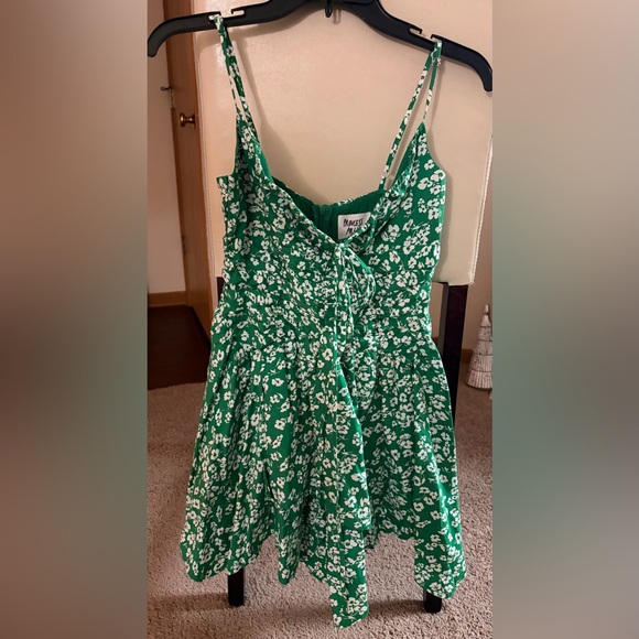 Princess Polly Barrett Mini Dress - Green & White Floral, Size 4 - Picture 2 of 10